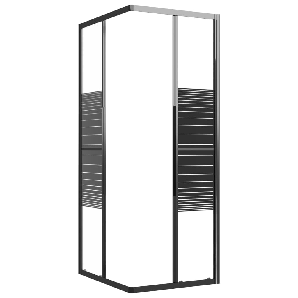 Suihkukaappi raidallinen ESG 90x70x180 cm musta - Harrastajankoti.fi