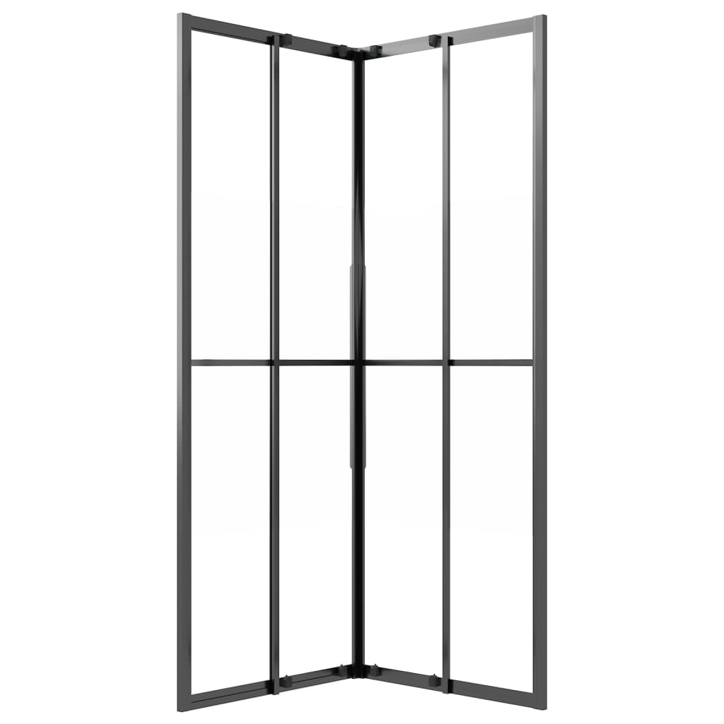 Suihkukaappi puolihuurrettu ESG 80x80x180 cm musta - Harrastajankoti.fi