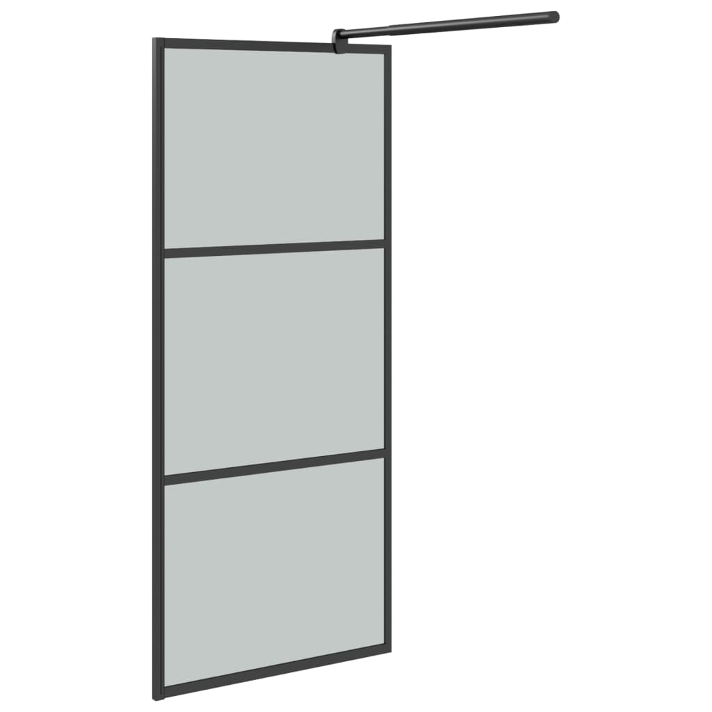 Walk-in suihkuseinäke 90x195 cm tumma ESG-lasi musta - Harrastajankoti.fi