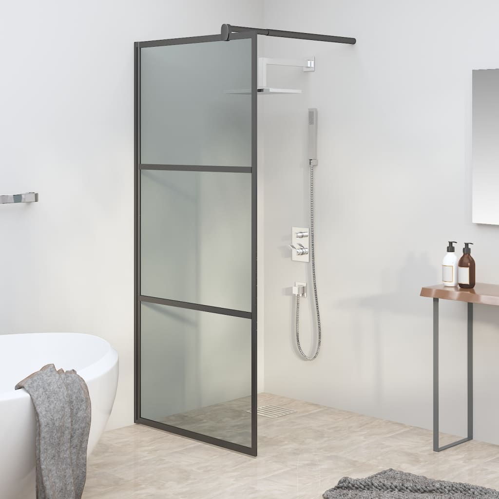 Walk-in suihkuseinäke 90x195 cm tumma ESG-lasi musta - Harrastajankoti.fi
