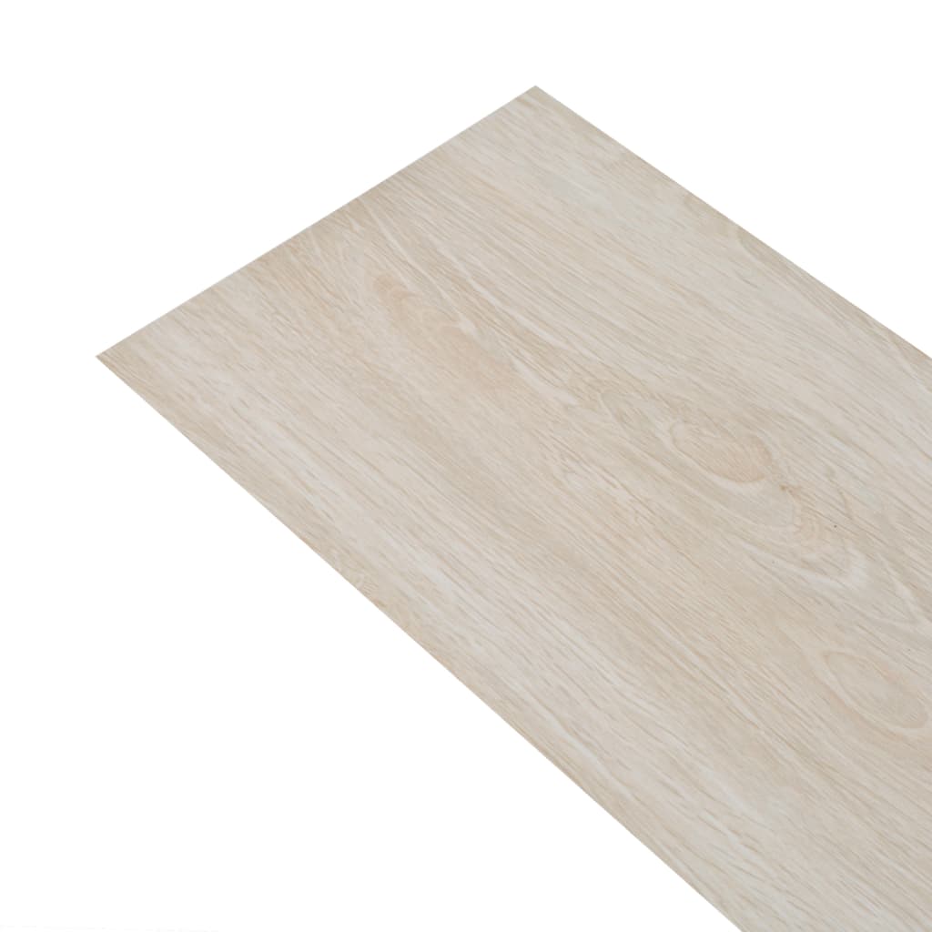 Itsekiinnittyvät PVC-lattialankut 2,51 m² 2 mm tammi valkoinen - Harrastajankoti.fi