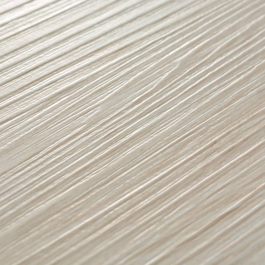 Itsekiinnittyvät PVC-lattialankut 2,51 m² 2 mm tammi valkoinen - Harrastajankoti.fi