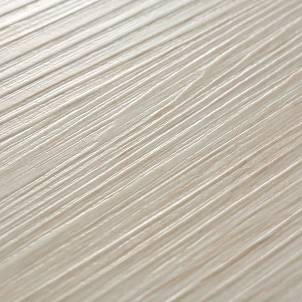 Itsekiinnittyvät PVC-lattialankut 2,51 m² 2 mm tammi valkoinen - Harrastajankoti.fi