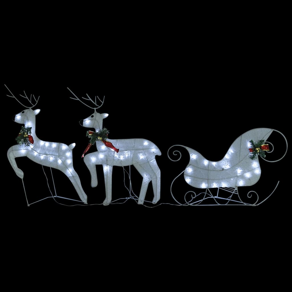 Poro ja reki joulukoriste 100 LED-valoa ulkokäyttöön valkoinen - Harrastajankoti.fi