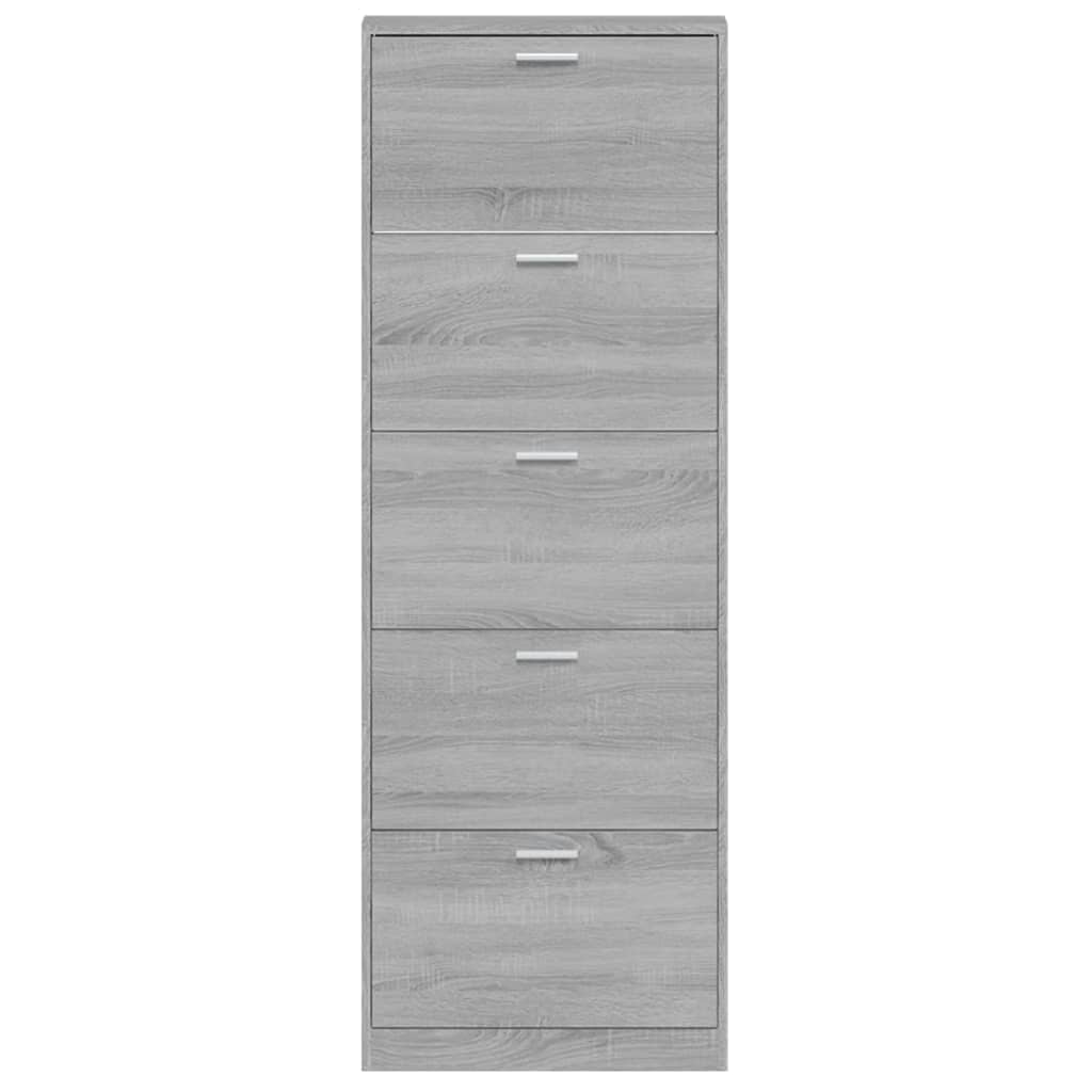 Kenkäkaappi harmaa Sonoma 59x17x169 cm tekninen puu - Harrastajankoti.fi