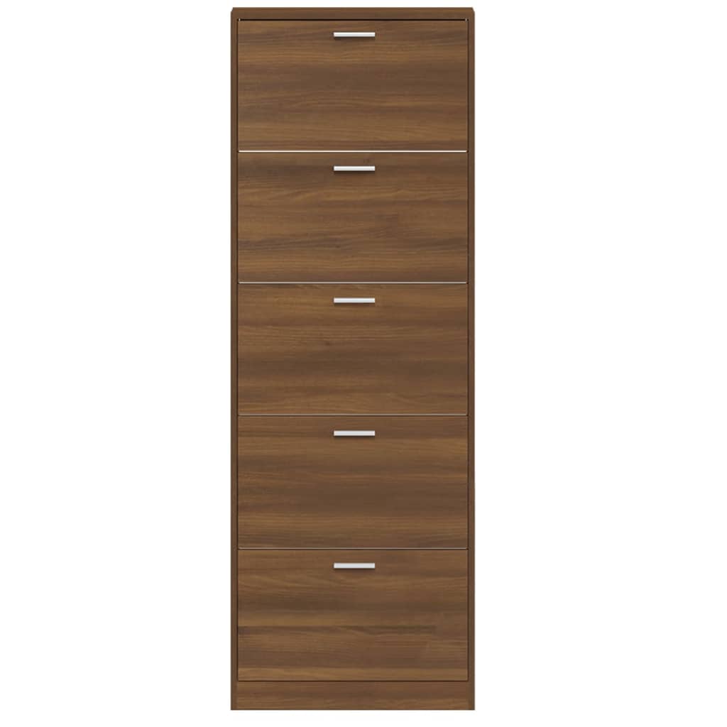 Kenkäkaappi ruskea tammi 59x17x169 cm tekninen puu - Harrastajankoti.fi