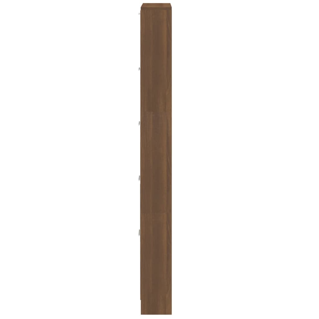 Kenkäkaappi ruskea tammi 59x17x169 cm tekninen puu - Harrastajankoti.fi