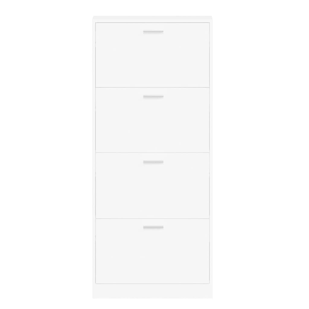 Kenkäkaappi valkoinen 59x17x150 cm tekninen puu - Harrastajankoti.fi