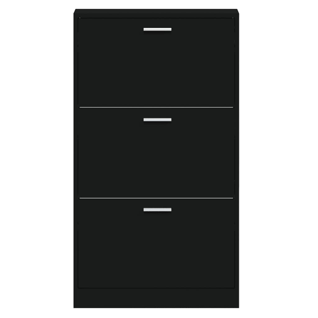 Kenkäkaappi musta 59x17x108 cm tekninen puu - Harrastajankoti.fi