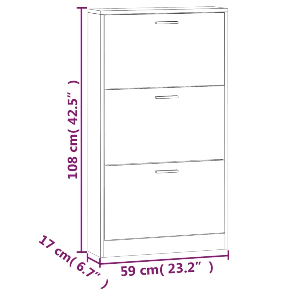 Kenkäkaappi musta 59x17x108 cm tekninen puu - Harrastajankoti.fi