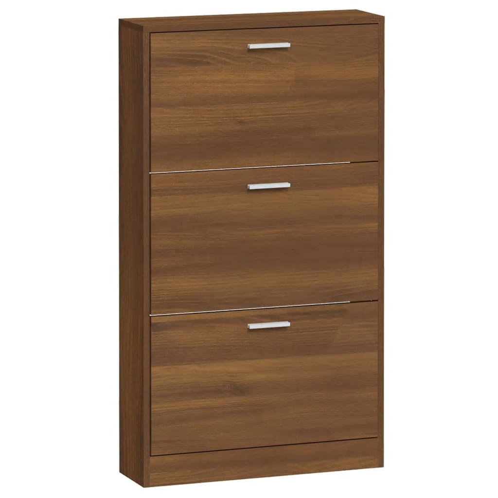 Kenkäkaappi ruskea tammi 59x17x108 cm tekninen puu - Harrastajankoti.fi