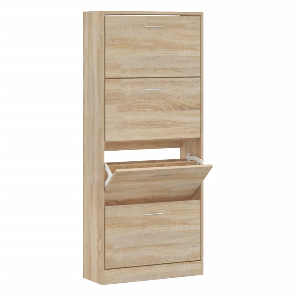 Kenkäkaappi Sonoma-tammi 63x24x147 cm tekninen puu - Harrastajankoti.fi