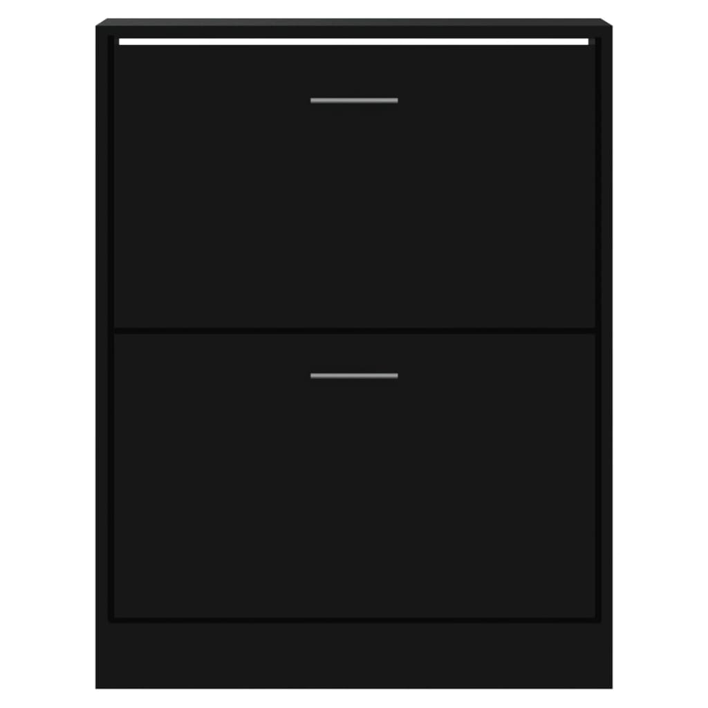 Kenkäkaappi musta 63x24x81 cm tekninen puu - Harrastajankoti.fi