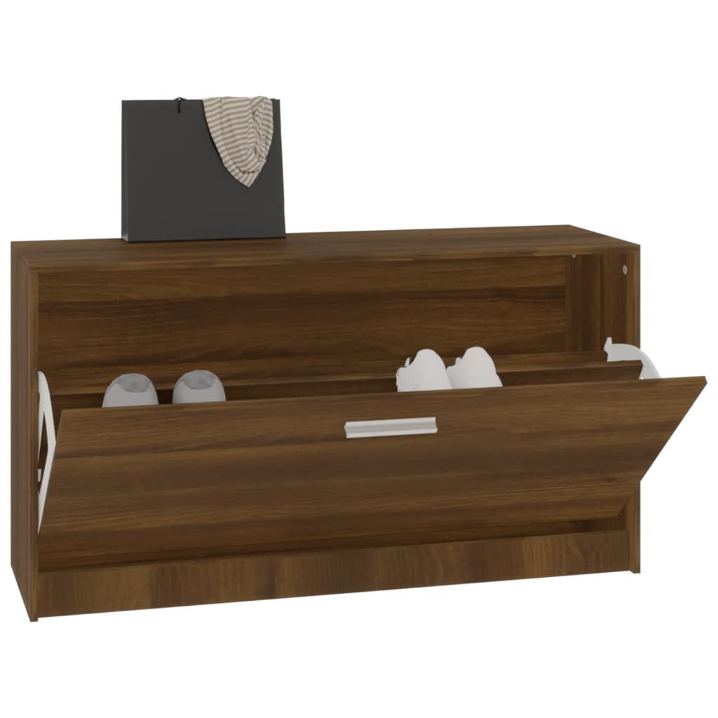 Kenkäpenkki ruskea tammi 80x24x45 cm tekninen puu - Harrastajankoti.fi