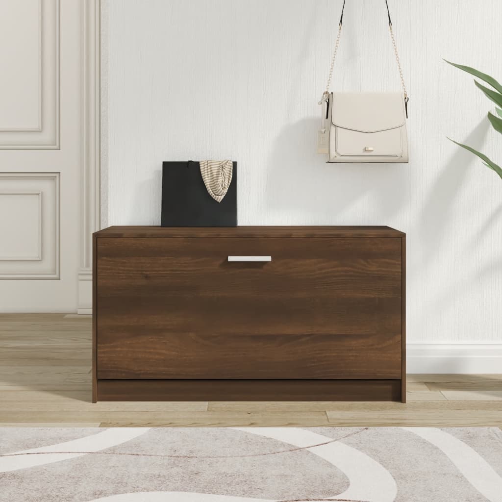 Kenkäpenkki ruskea tammi 80x24x45 cm tekninen puu - Harrastajankoti.fi