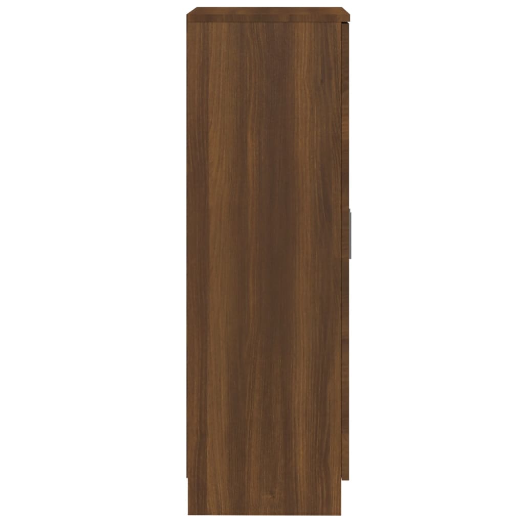 Kenkäkaappi ruskea tammi 55x35x108 cm tekninen puu - Harrastajankoti.fi