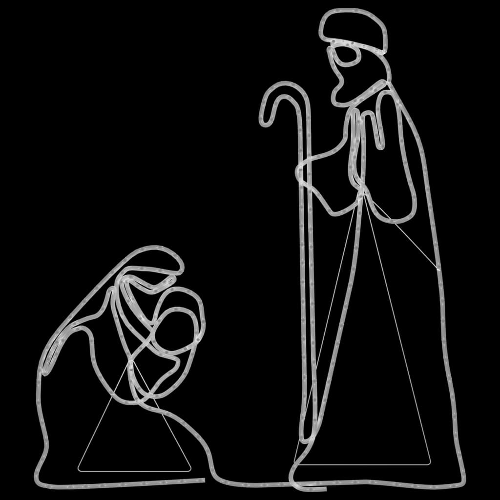 Maria ja Joosef joulukoriste 264 LED-valoa 40x55&38x100 cm - Harrastajankoti.fi