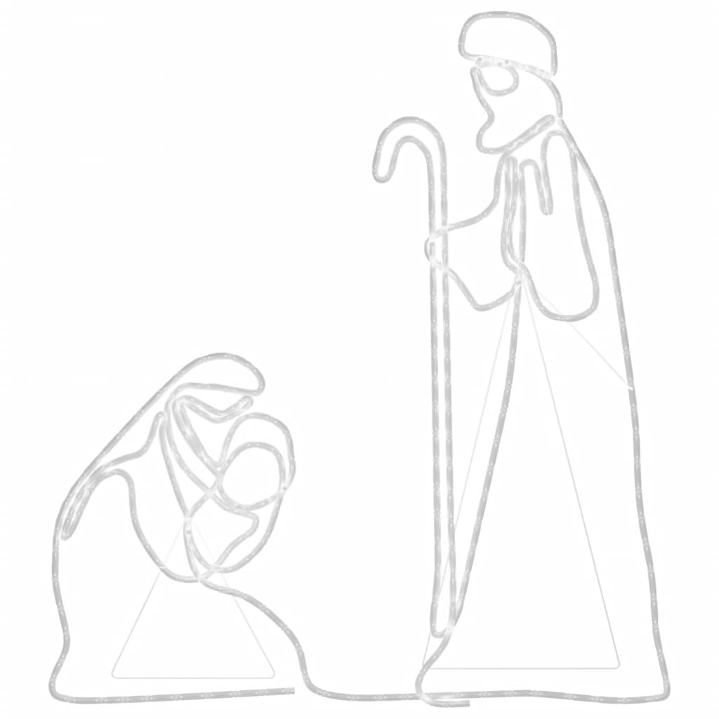 Maria ja Joosef joulukoriste 264 LED-valoa 40x55&38x100 cm - Harrastajankoti.fi