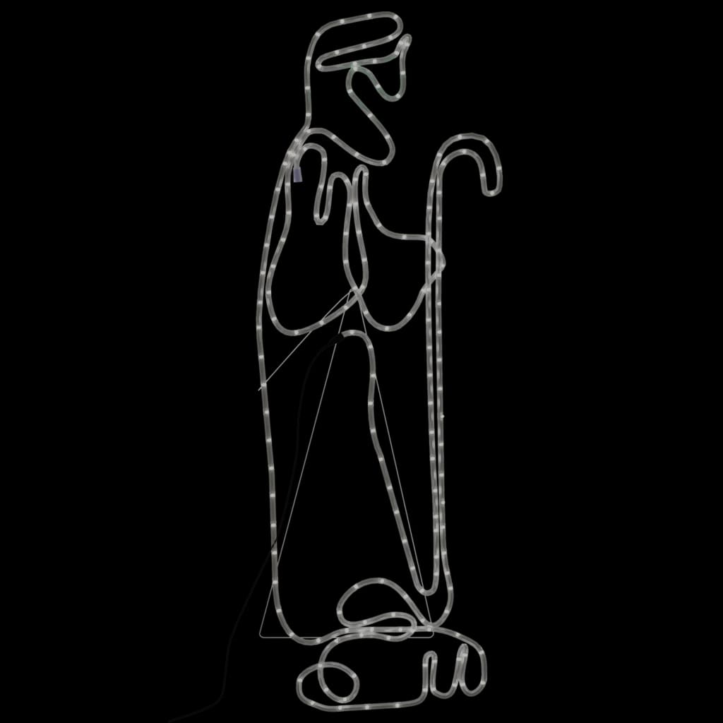 Paimen ja lammas joulukoriste 168 LED-valoa 102,5x35 cm - Harrastajankoti.fi