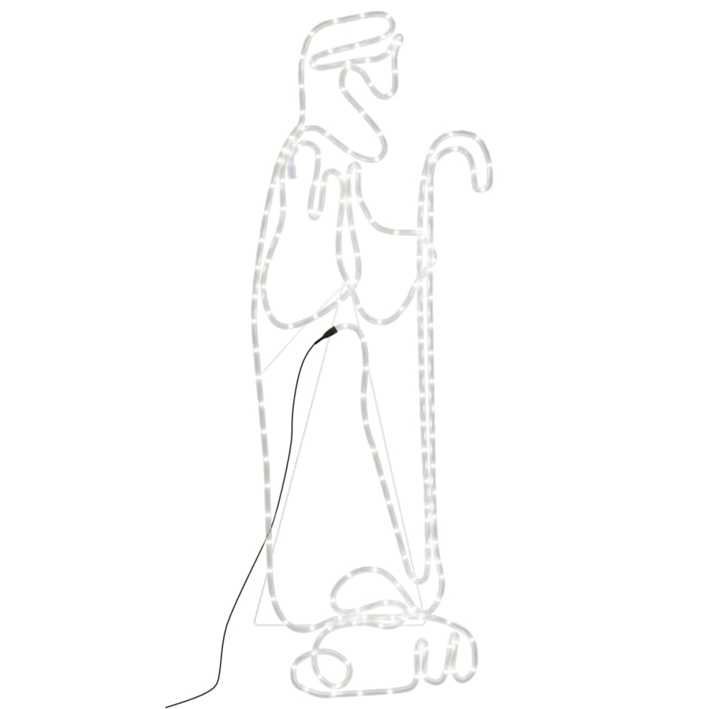 Paimen ja lammas joulukoriste 168 LED-valoa 102,5x35 cm - Harrastajankoti.fi