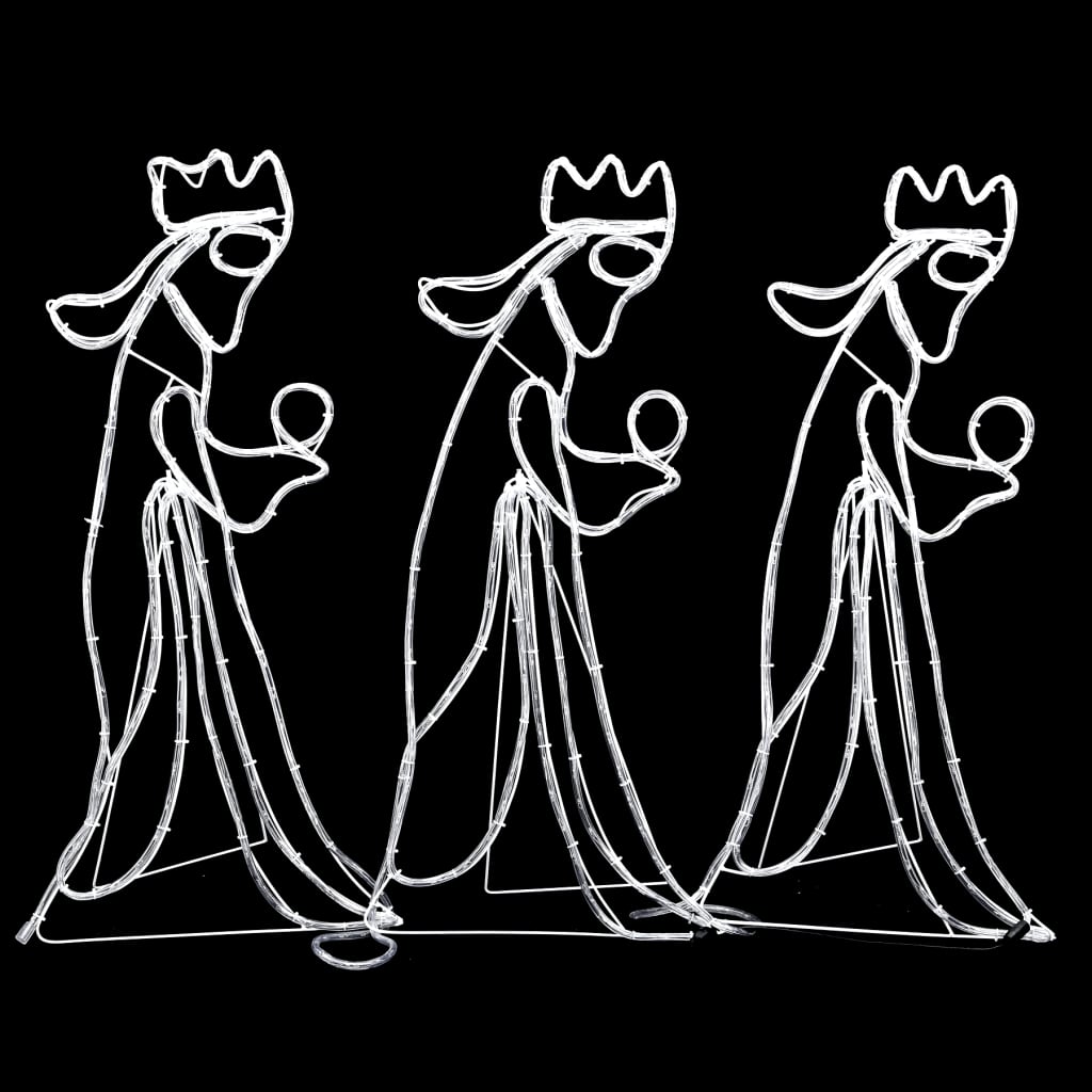 Kolme kuningasta joulukoriste 504 LED-valoa 99,5x45,5 cm - Harrastajankoti.fi