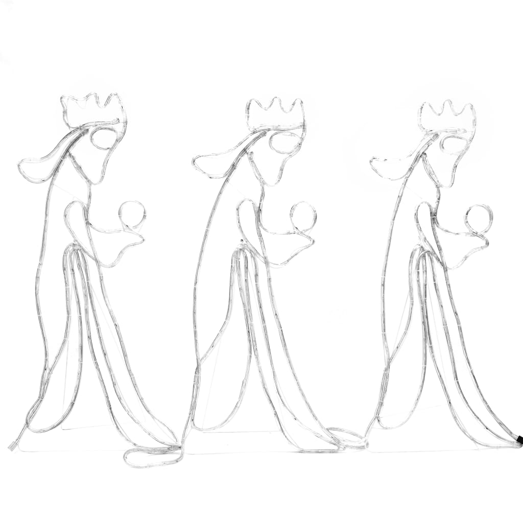 Kolme kuningasta joulukoriste 504 LED-valoa 99,5x45,5 cm - Harrastajankoti.fi