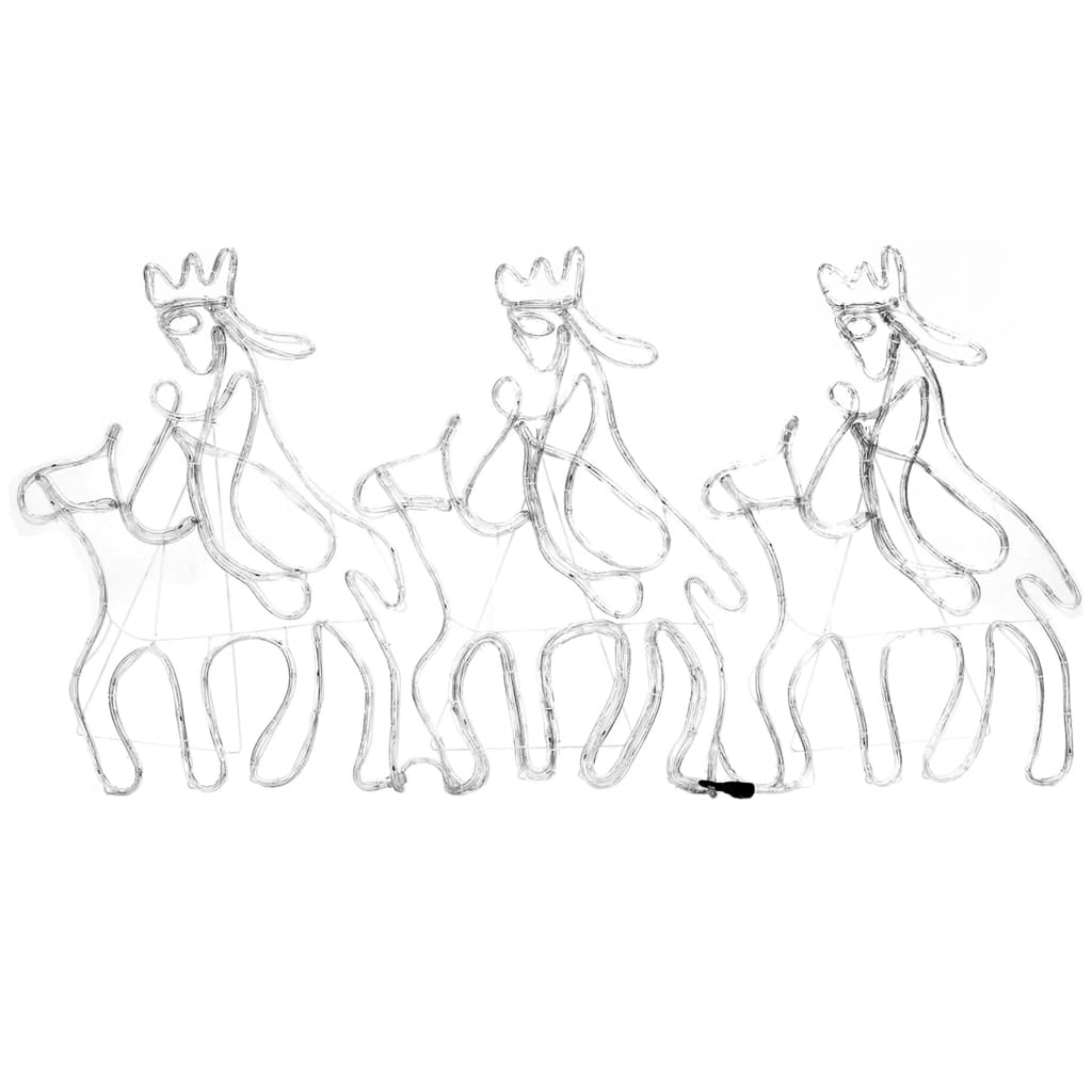 Kolme tietäjää joulukoriste 504 LED-valoa 70x50 cm - Harrastajankoti.fi