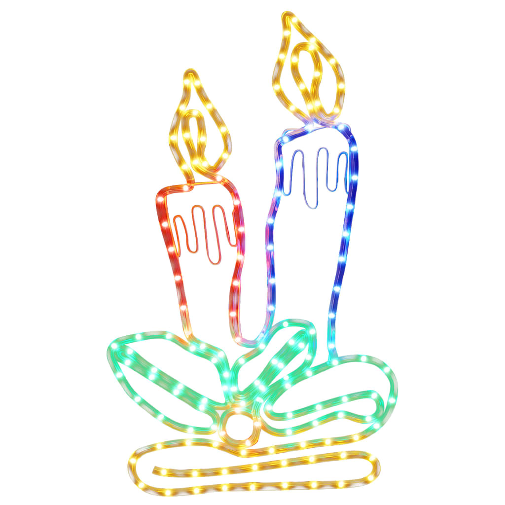 Kynttilät joulukoriste 144 LED-valoa 70x42 cm - Harrastajankoti.fi