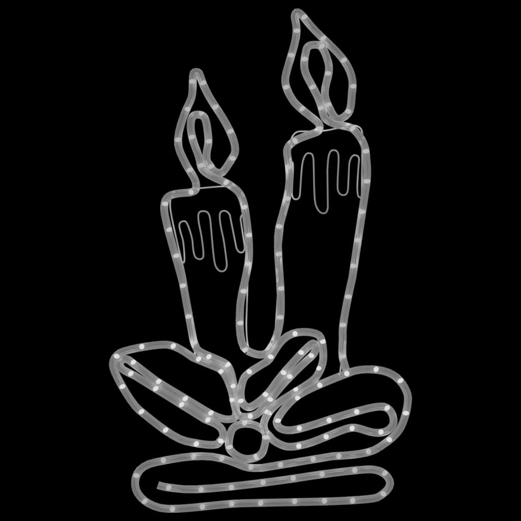 Kynttilät joulukoriste 144 LED-valoa 70x42 cm - Harrastajankoti.fi