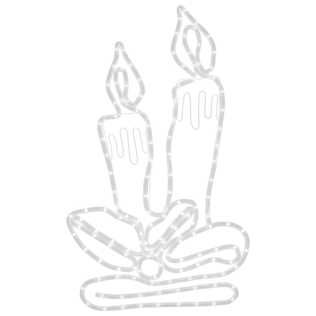 Kynttilät joulukoriste 144 LED-valoa 70x42 cm - Harrastajankoti.fi