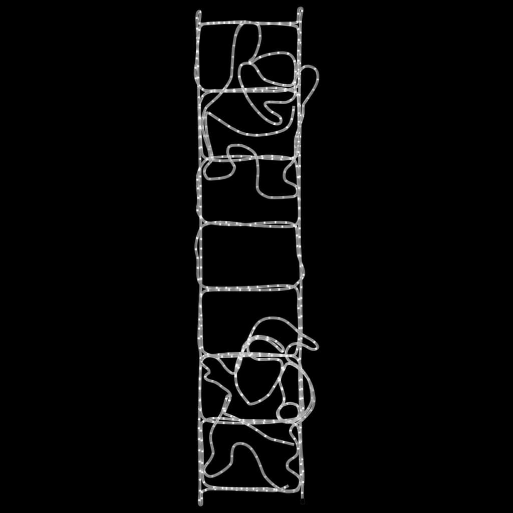 Joulupukki tikkailla taitettava koriste 552 LED-valoa 50x200 cm - Harrastajankoti.fi