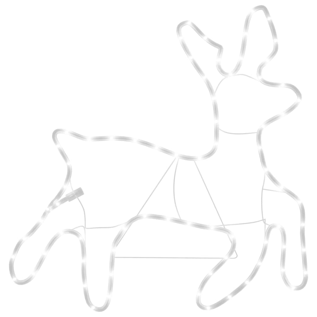 Poro joulukoriste 72 lämpimän valkoista LED-valoa 57x55x4,5 cm - Harrastajankoti.fi