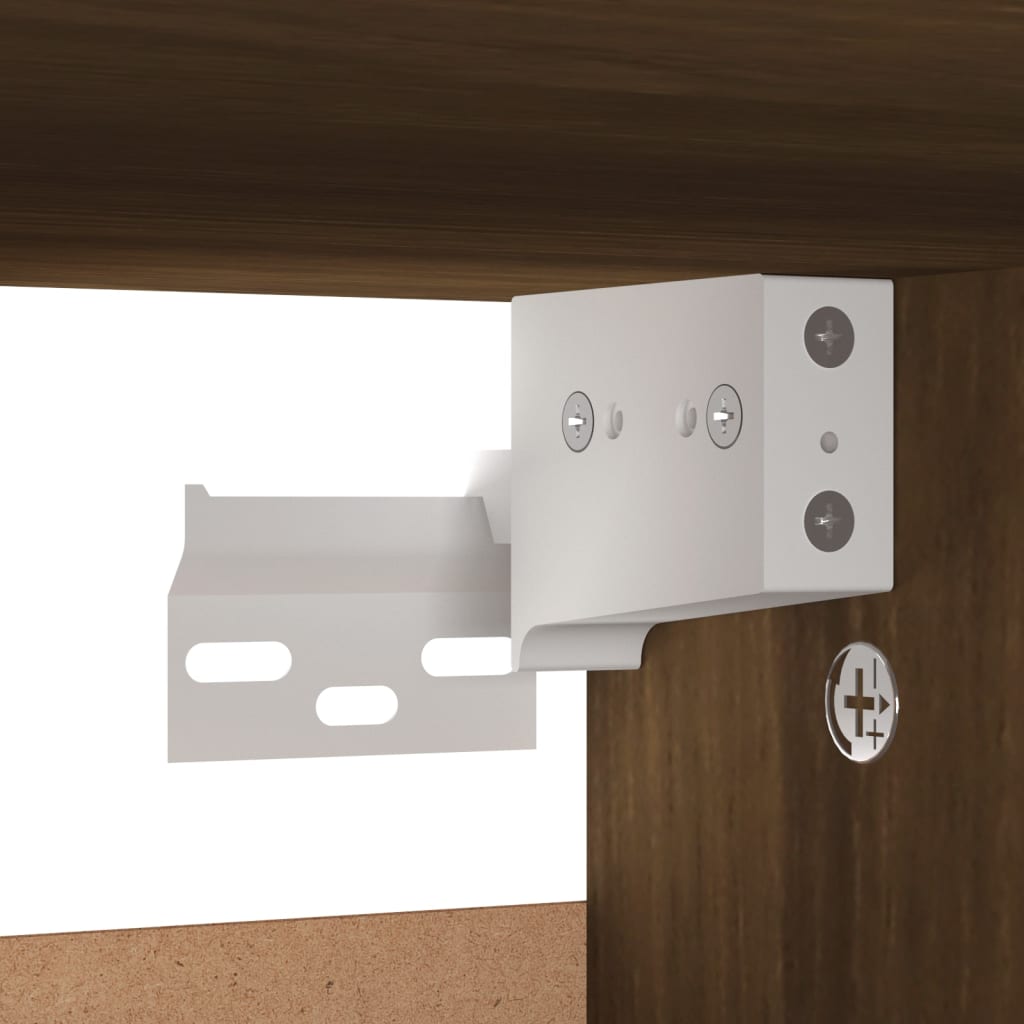 Kenkäteline ruskea tammi 60x35x70 cm tekninen puu - Harrastajankoti.fi