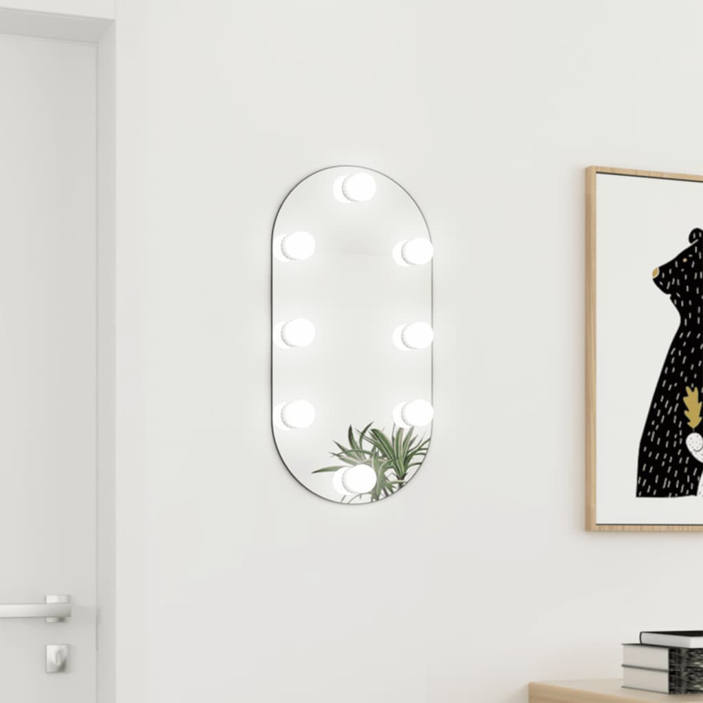 Peili LED-valoilla 60x30 cm lasi soikea - Harrastajankoti.fi