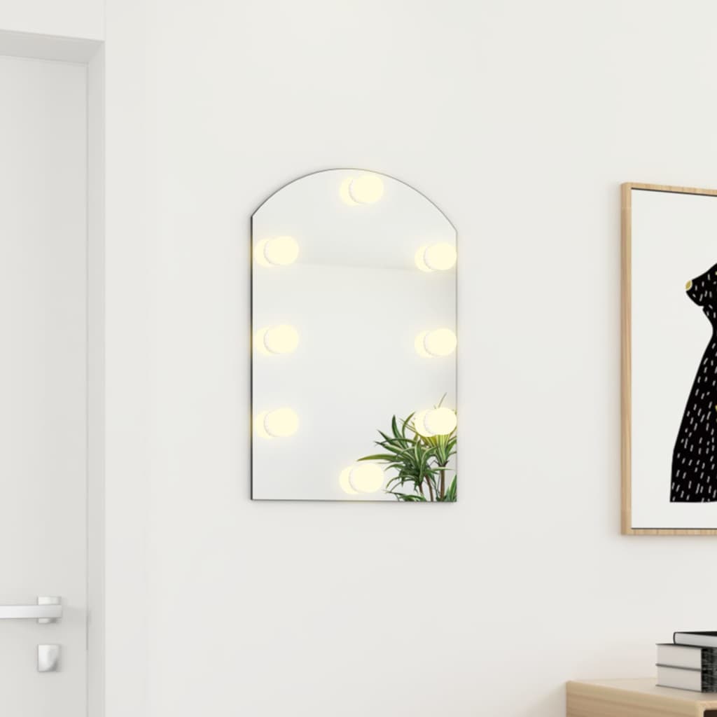 Peili LED-valoilla 60x40 cm lasi kaari - Harrastajankoti.fi