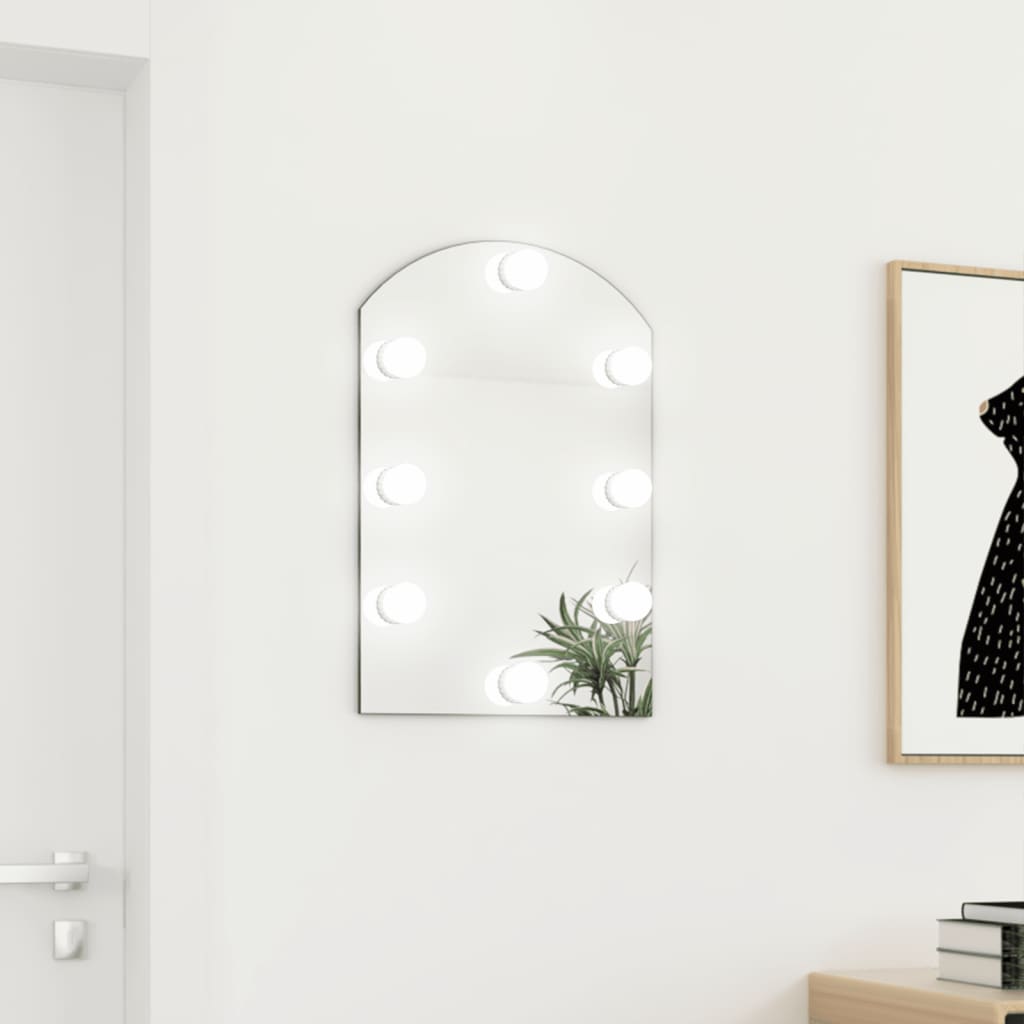 Peili LED-valoilla 60x40 cm lasi kaari - Harrastajankoti.fi