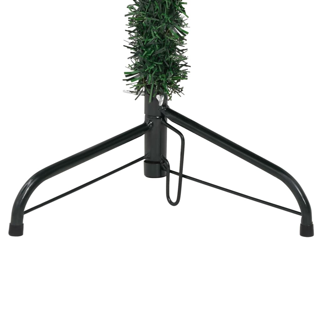 Kapea puolikas tekojoulukuusi lumihuurteella 150 cm - Harrastajankoti.fi