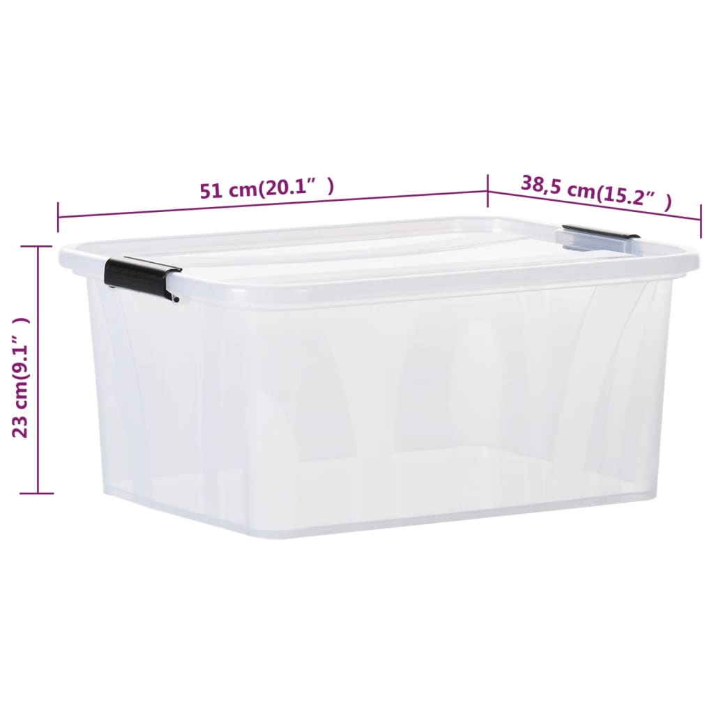 Säilytyslaatikot kansilla 5 kpl läpinäkyvä 32 l - Harrastajankoti.fi