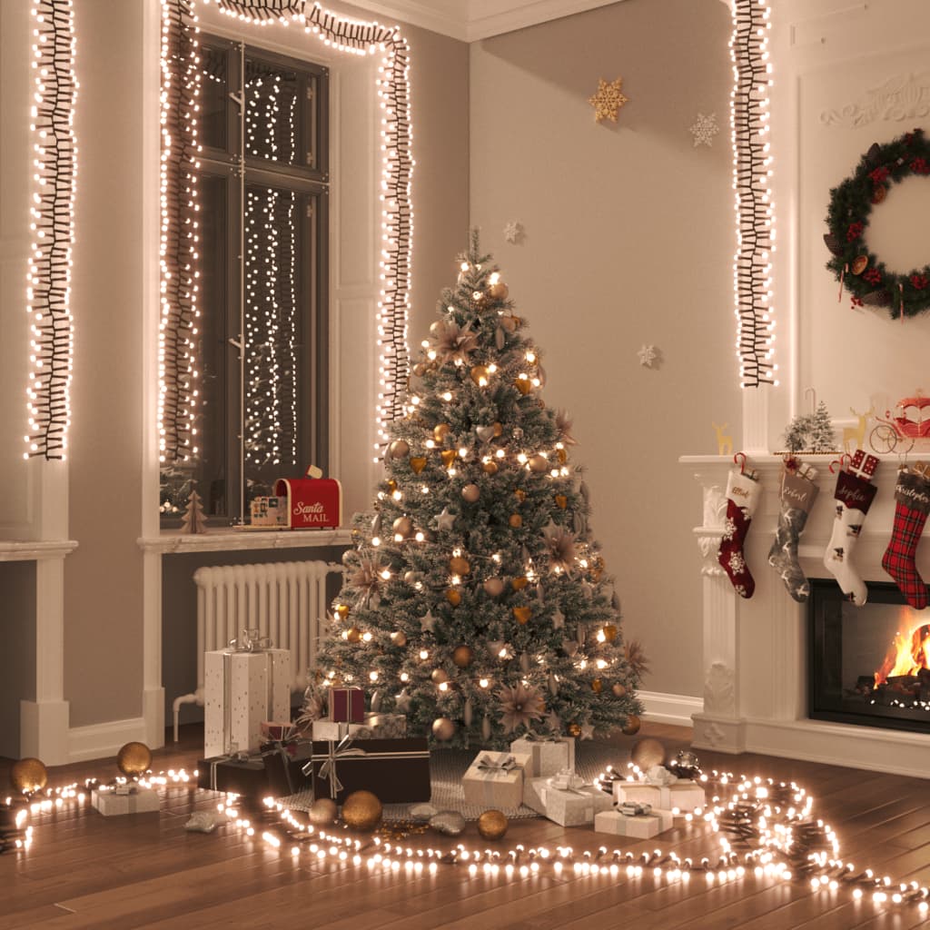 Cluster LED-valonauha 2000 LED-valoa lämmin valkoinen 17 m PVC - Harrastajankoti.fi