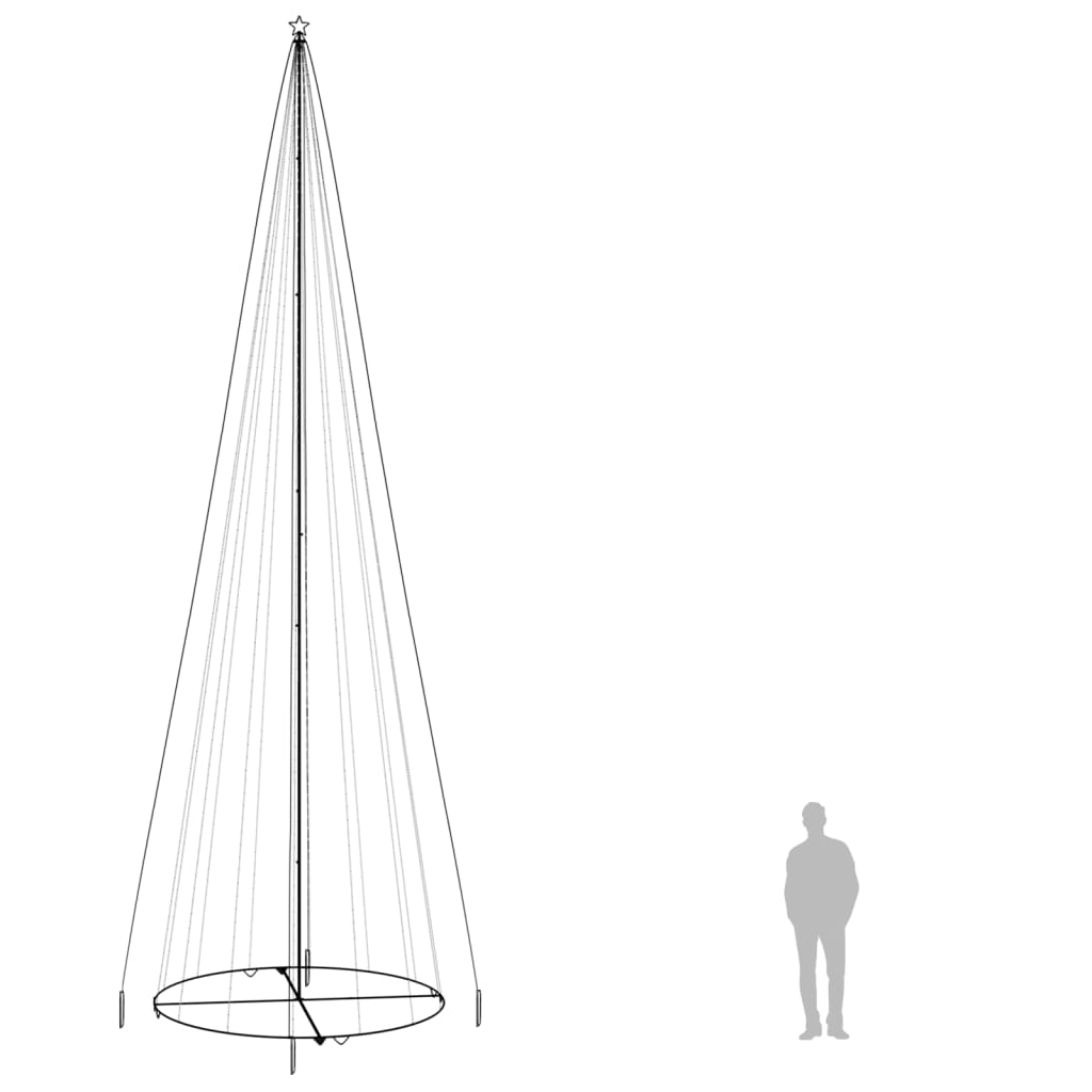 Kartio joulukuusi 1134 kylmän valkoista LED-valoa 230x800 cm - Harrastajankoti.fi