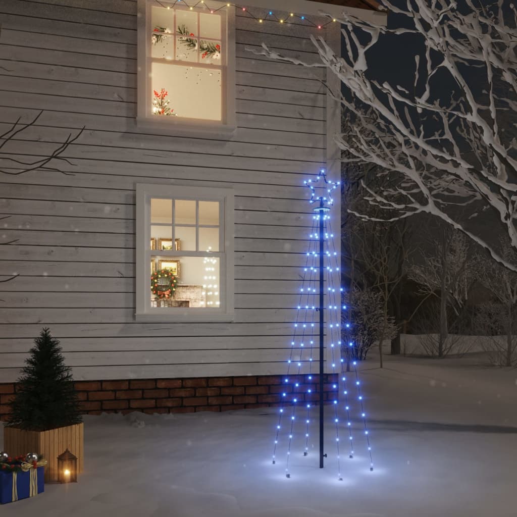 Joulukuusi piikillä 108 sinistä LED-valoa 180 cm - Harrastajankoti.fi