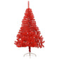 Tekojoulukuusen puolikas jalustalla punainen 180 cm PVC - Harrastajankoti.fi