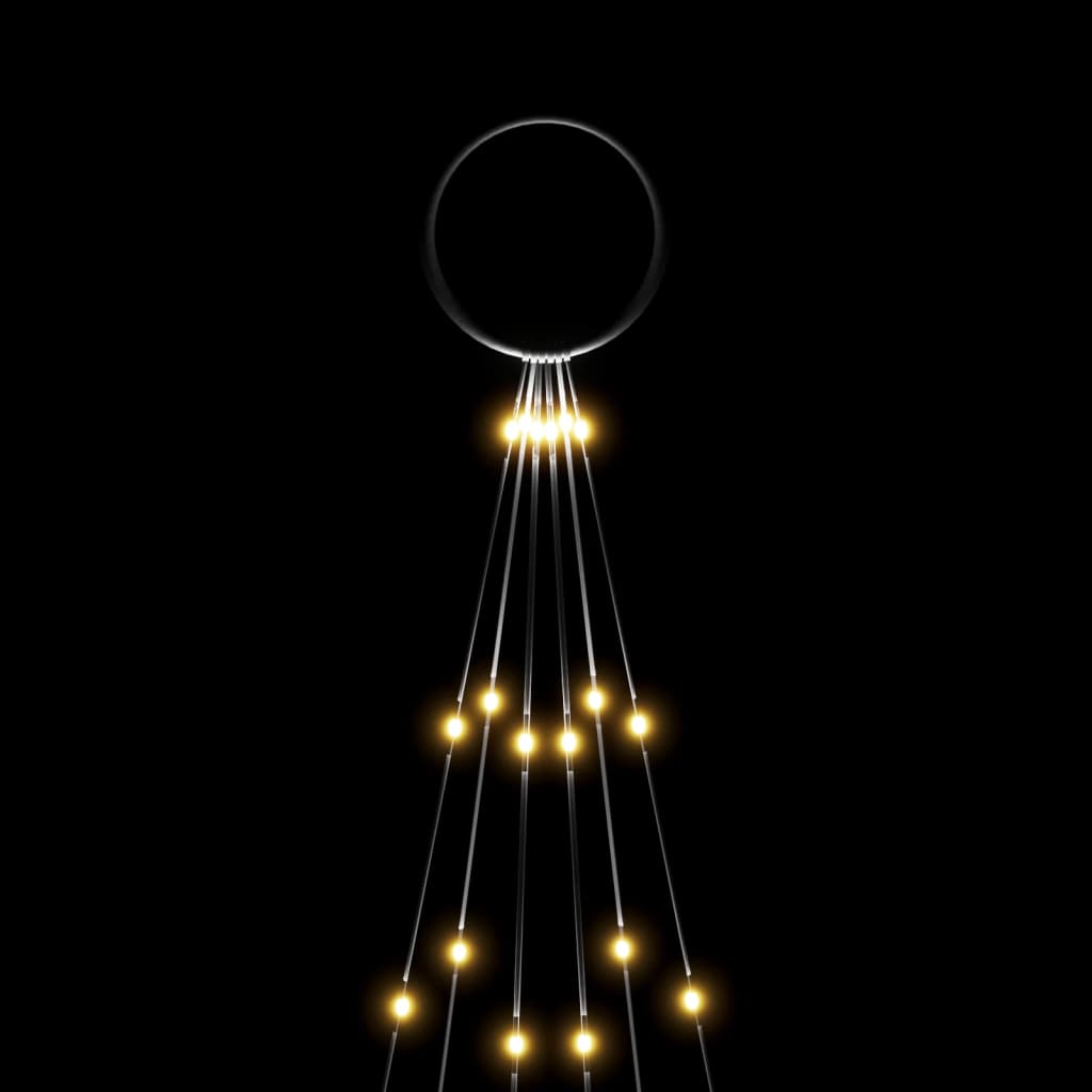 Joulukuusi lipputankoon 108 lämpimän valkoista LED-valoa 180 cm - Harrastajankoti.fi