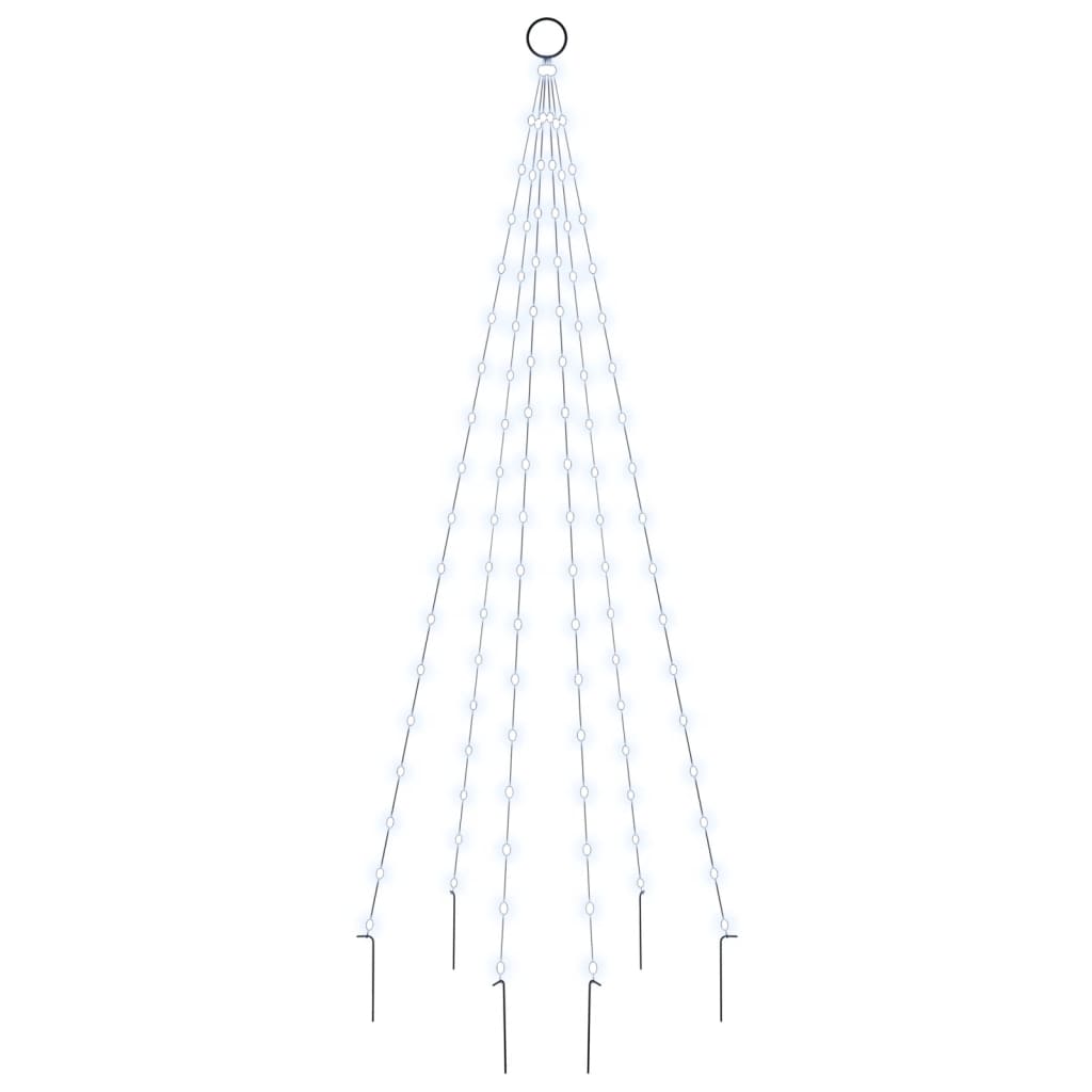 Joulukuusi piikillä 108 kylmän valkoista LED-valoa 180 cm - Harrastajankoti.fi