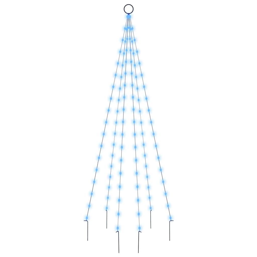 Joulukuusi lipputankoon 108 sinistä LED-valoa 180 cm - Harrastajankoti.fi