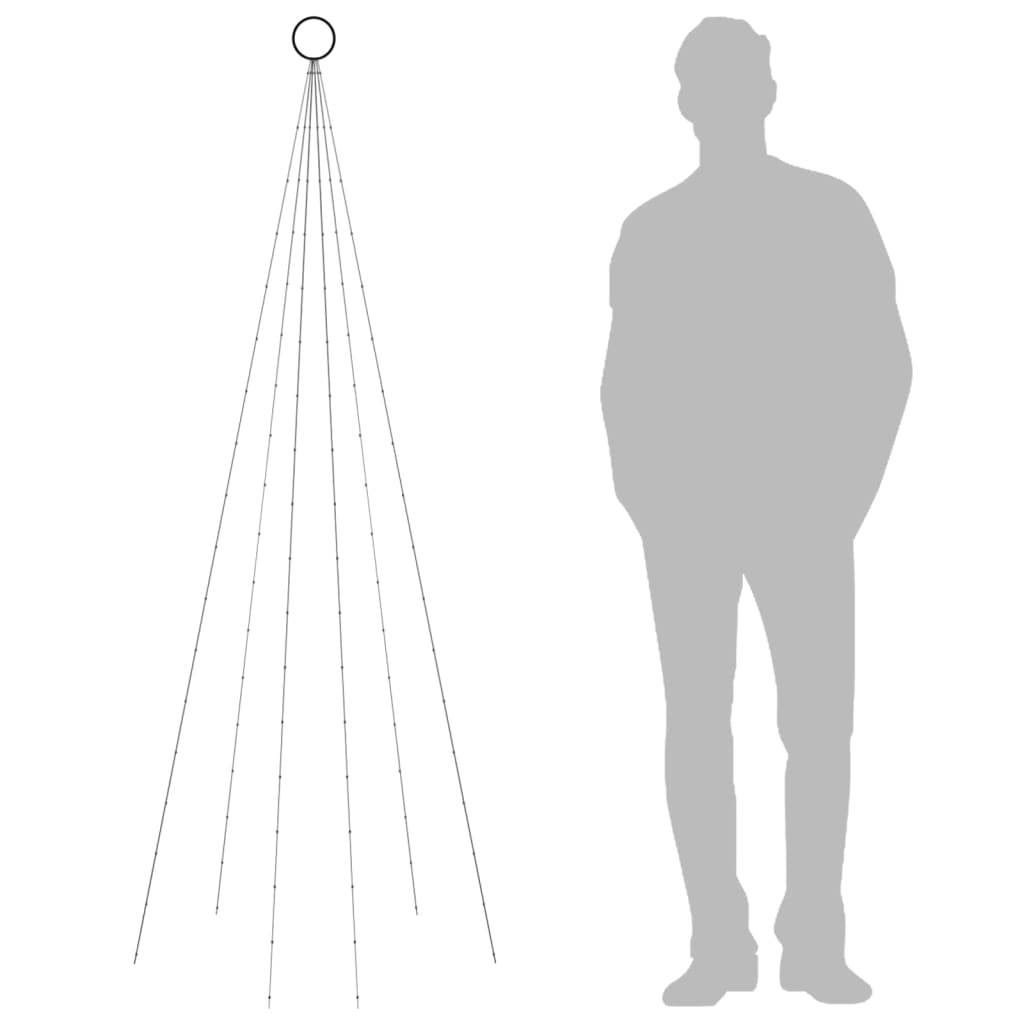 Joulukuusi lipputankoon 108 sinistä LED-valoa 180 cm - Harrastajankoti.fi