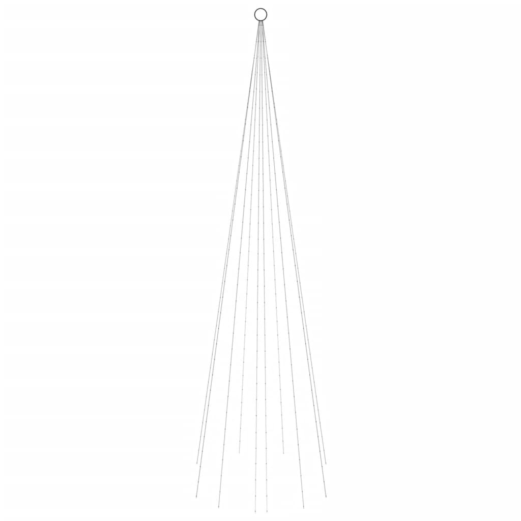 Joulukuusi lipputankoon 310 lämpimän valkoista LED-valoa 300 cm - Harrastajankoti.fi