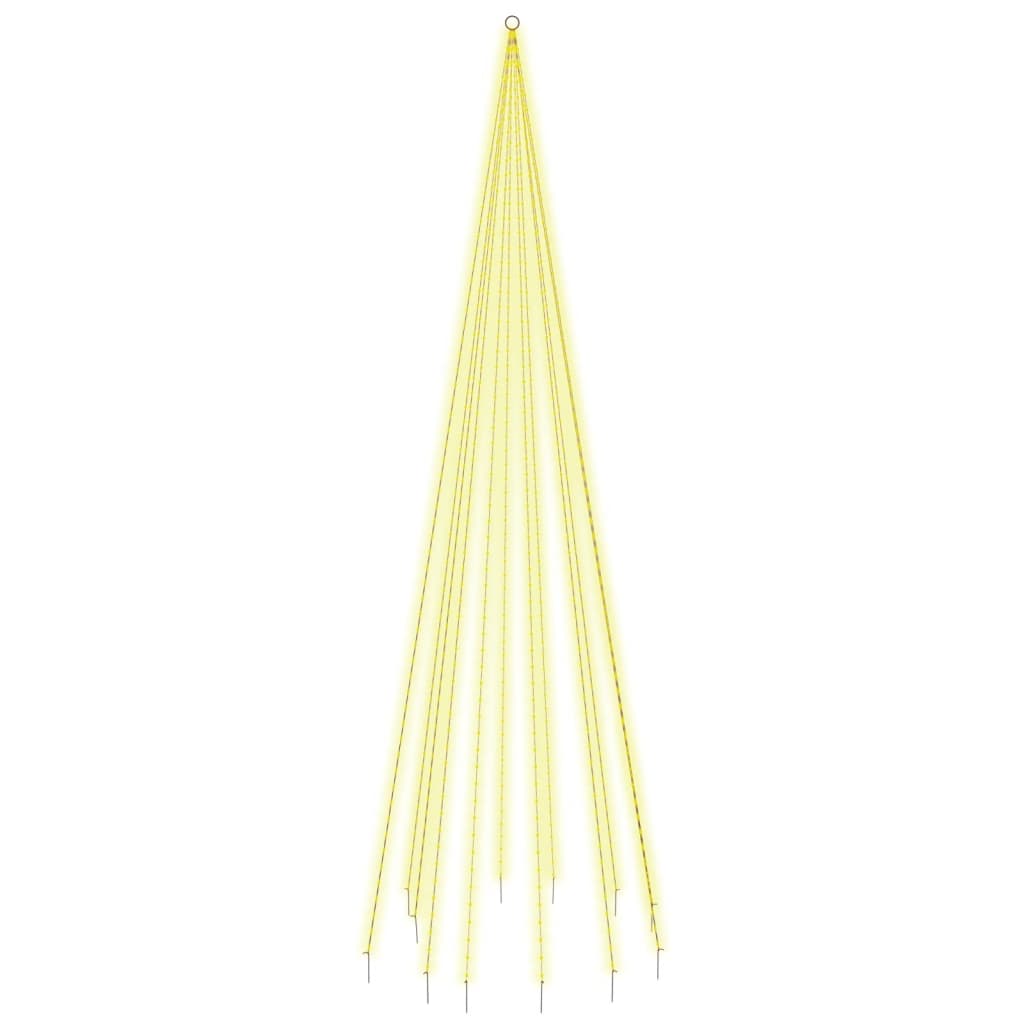 Joulukuusi lipputankoon 732 lämpimän valkoista LED-valoa 500 cm - Harrastajankoti.fi