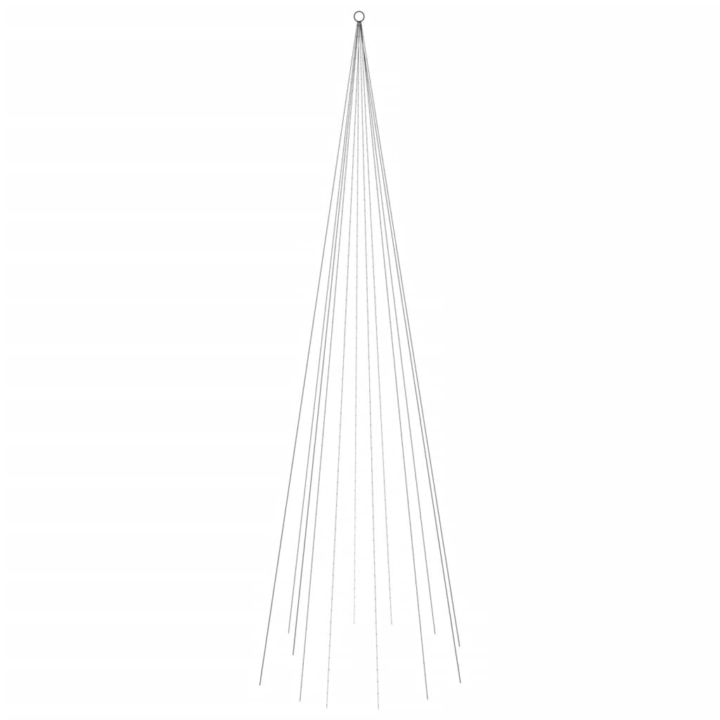 Joulukuusi lipputankoon 732 kylmän valkoista LED-valoa 500 cm - Harrastajankoti.fi