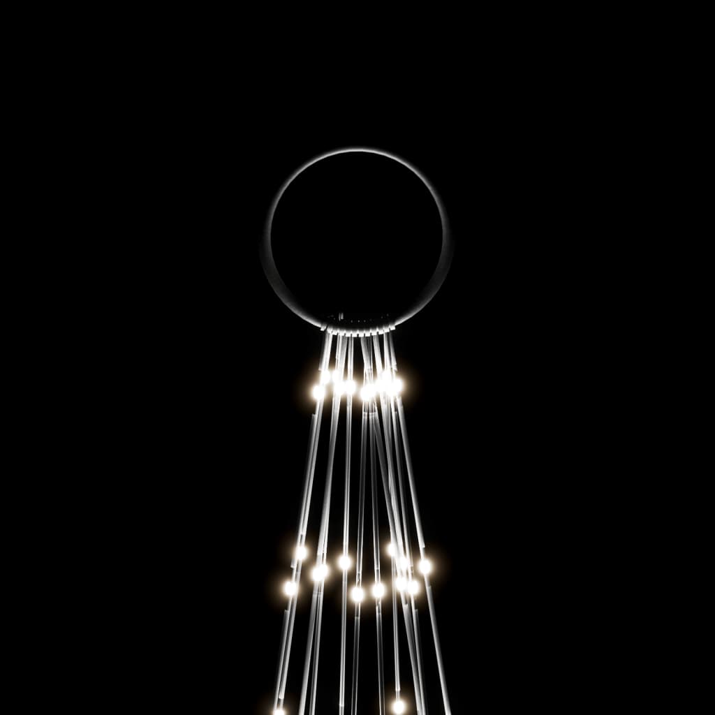 Joulukuusi lipputankoon 732 kylmän valkoista LED-valoa 500 cm - Harrastajankoti.fi